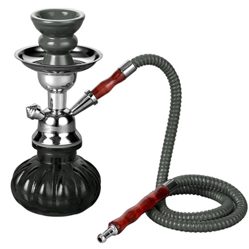 Kleine Shisha waterpijp zwart 1 slang