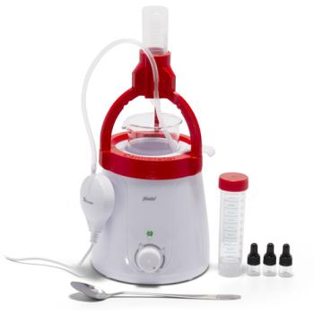 Cannolator Cannabis extractor Medi-Wiet, apparaat met extractiebuis en lepel