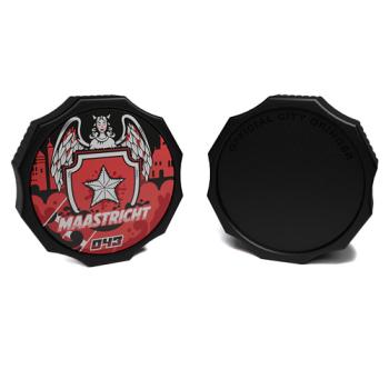 City Grinder Maastricht 55mm, zwarte 2-delige grinder met magneetsluiting