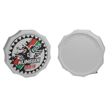 City Grinder Nijmegen 55mm, witte 2-delige grinder met magneetsluiting