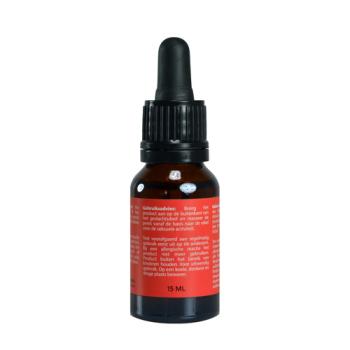 Endura Cobra massageolie van Morningstar, rood doosje met flesje zwarte komijnolie 15 ml