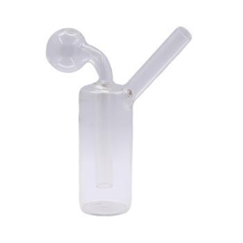 Glass Oil Bong Straight 17cm - straight glass oil bong