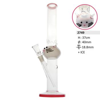 Glass Ice Bong Kitty Decoration 37 cm