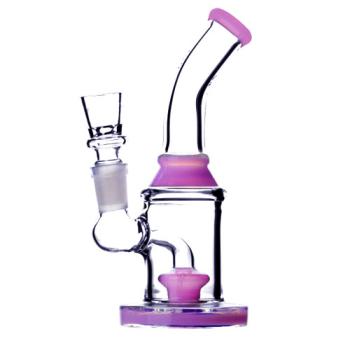 Heavy Glazen Bong met Diffuser Roze 16 cm