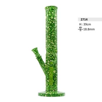 Straight Green Glass Bong, 39 cm
